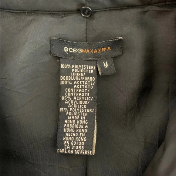 BCBGMaxAzria Black Down Full Zip Puffer Winter Coat Medium Women’s - Picture 9 of 10